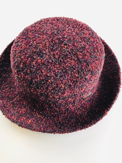 kapelusz wiśniowy melanż boucle KANGOL 