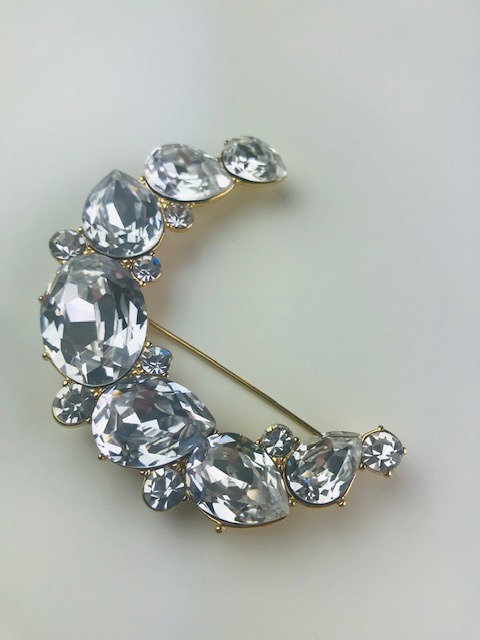 broszka diamentowy księżyc