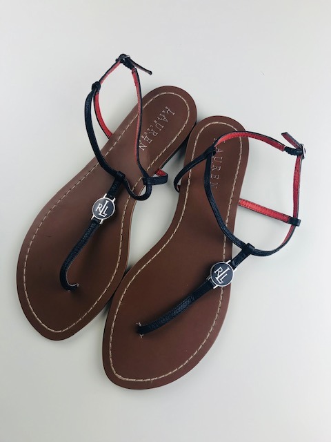 skórzane japonki i cienkie paseczki RALPH LAUREN