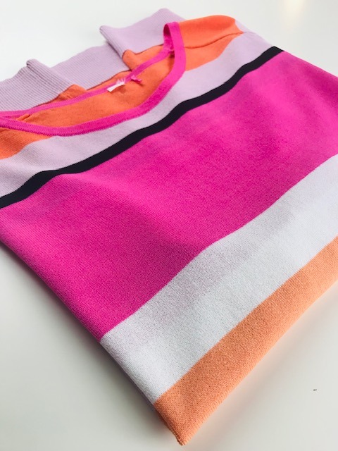 bluzka w ciepłe paski