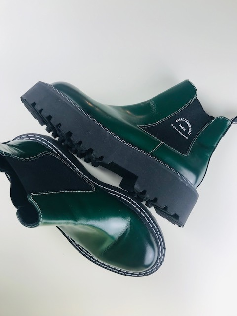 skórzane sztyblety KARL LAGERFELD