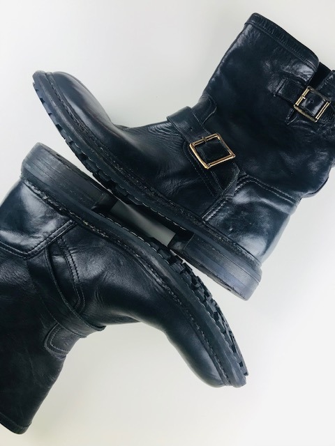 skórzane botki BURBERRY