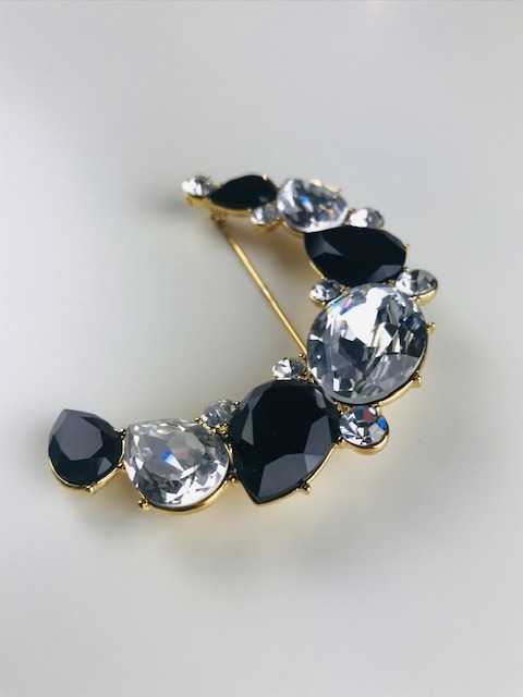 dwukolorowa broszka Monet 