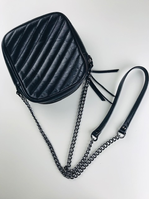 skórzana torebka ukośnie pikowana RYŁKO 